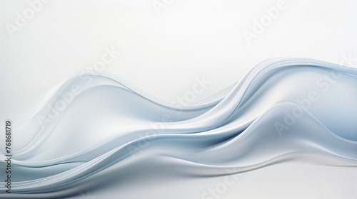 Abstract background with wavy shapes, smooth waves. Generative AI © lesikvit
