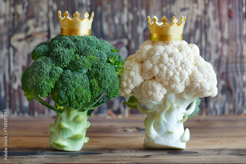 broccoli and cauliflower in crowns, healthy, vitamin rich vegan nutririon (1)