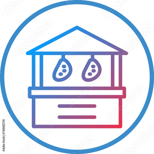 Vector Design Meat Stall Icon Style