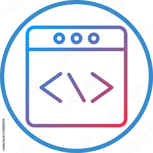 Vector Design Web Programming Icon Style