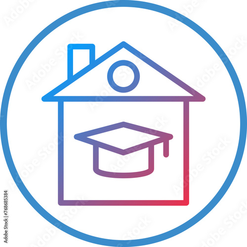 Vector Design Homeschooling Icon Style