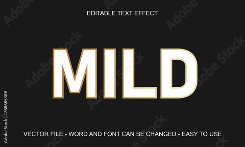 White and gold editable text effect, luxury text style