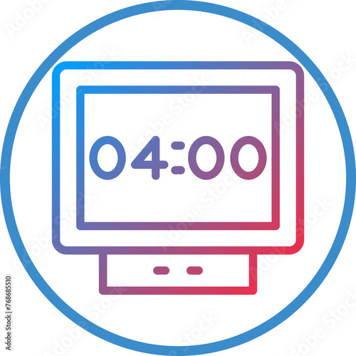 Vector Design Digital Clock Icon Style