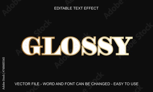 Editable shiny text effect, luxury text style