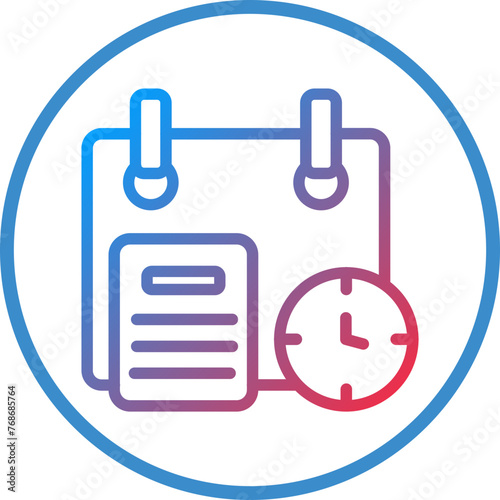 Vector Design Time Plan Icon Style
