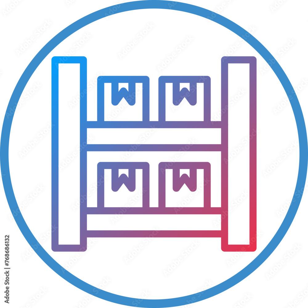 Vector Design Package Shelves Icon Style Vector Design Package Shelves Icon Style