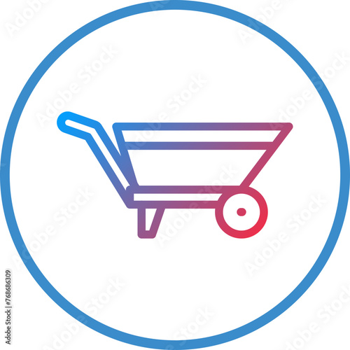 Vector Design Wheelbarrow Icon Style