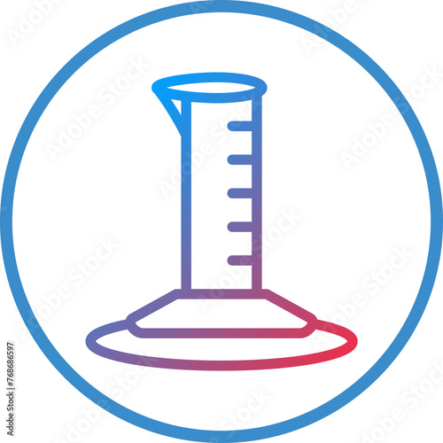 Vector Design Graduated Cylinder Icon Style