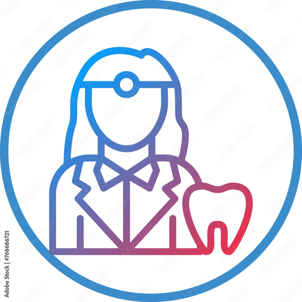 Vector Design Female Dentist Icon Style Vector Design Female Dentist Icon Style