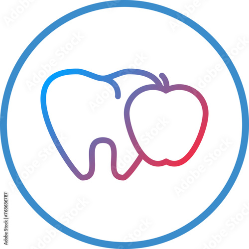 Vector Design Tooth Nutrition Icon Style