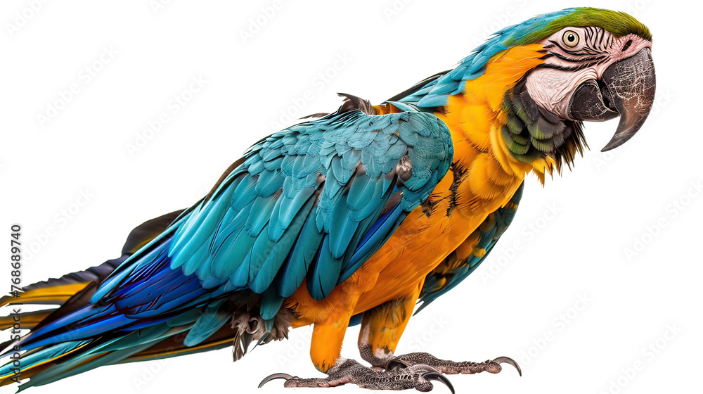 Obraz premium Blue-and-Gold Macaw Ai Generative