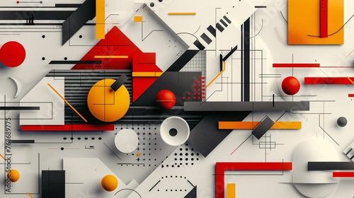 colorful geometric shapes and lines