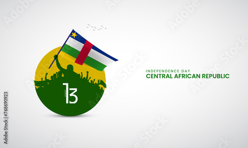 Central African republic day, Happy Independence off African, design for social media banner, poster vector illustration