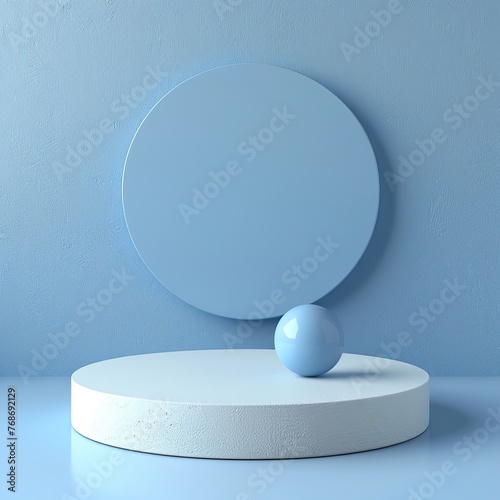 Minimal realistic light blue background for product presentation