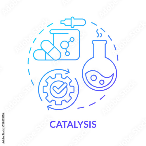 Εκτύπωση καμβά Catalysis blue gradient concept icon