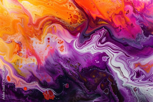 a close up of a colorful painting