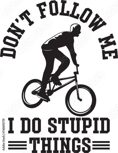 Funny BMX Vector, BMX Design, Bmx Rider, Illustration, Cut File, Sport, Extreme, Bicycle, Trick, Ramp, 