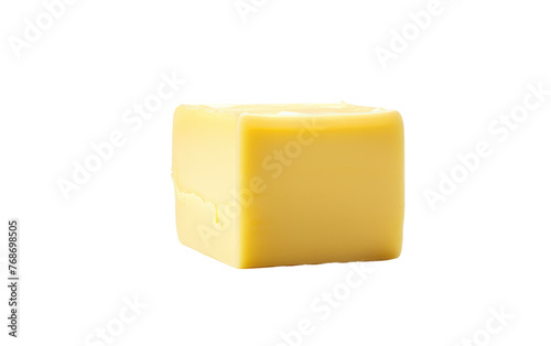 Creamy Butter Slice Isolated on Transparent Background