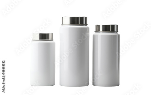 Classic Enamel Canister Set Isolated on Transparent Background