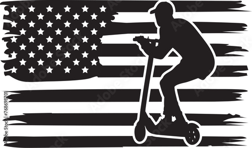 Scooter Illustration, Trick Scooter Design, Scooter Vector, Quote, Silhouette, Extreme, Stunt, Freestyle