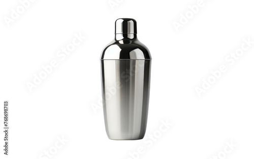 Stainless Steel Cocktail Shaker Isolated on Transparent Background