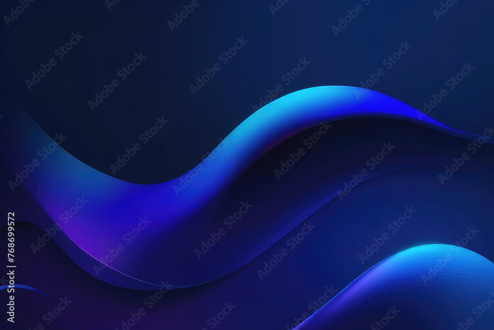 Obraz premium Abstract 3D liquid background, Abstract fluid 3d render holographic iridescent neon curved wave in motion dark background. ai generated