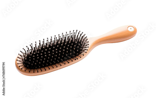 Creative Hairbrush Solution Isolated on Transparent Background