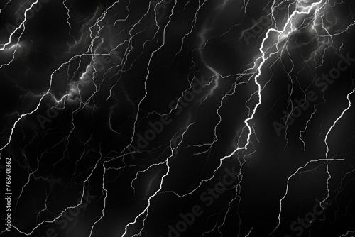 Dynamic Lightning on Black Background