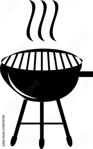 bbq grill black vector icon © Khai