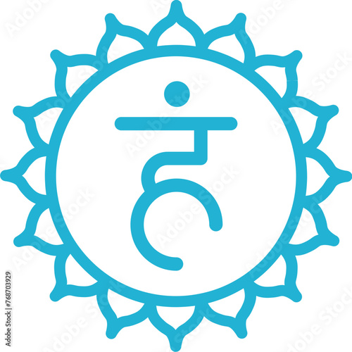 Throat Chakra Vector Icon