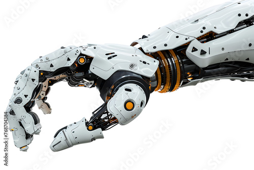 Robot hand isolated on white background