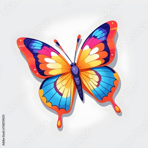 Colorful Butterfly with a Splash of Artistic Charm