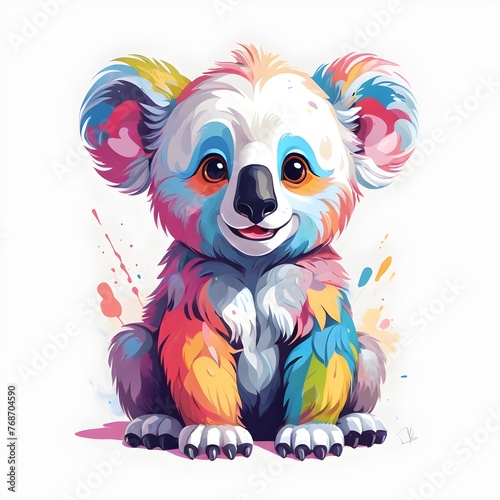 Rainbow Koala Digital Art