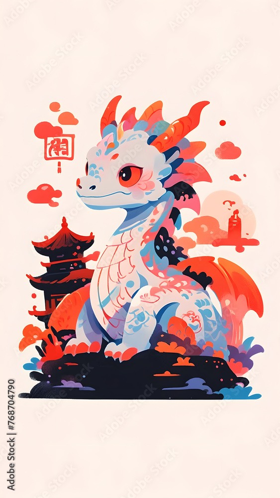 Dragon with Chinese New Year Theme