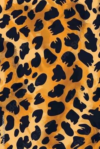 Cheetah fur background. Yellow and black pattern of wild cat