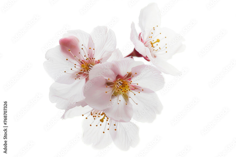 Sakura flower cherry blossom isolated on a white background