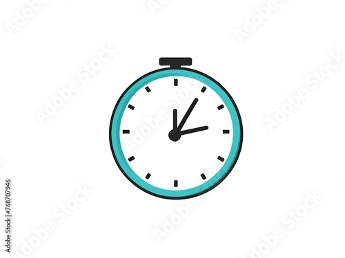 alarm clock symbol isolated on white background, time icon, ready for design 