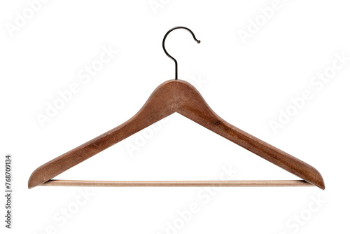 Fotografie wooden clothes hanger isolated on transparent background, PNG clip art