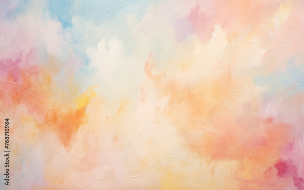 Abstract colorful orange pastel oil painting for wallpaper and poster. Aesthetic background.