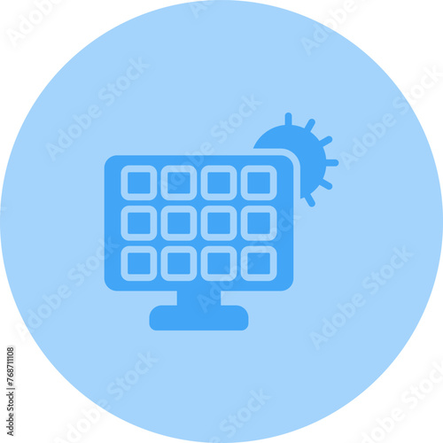 Solar panel charger Vector Icon