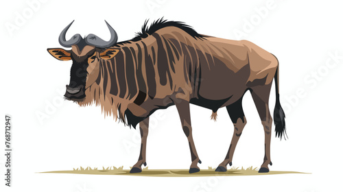 Illustration of a wildebeest