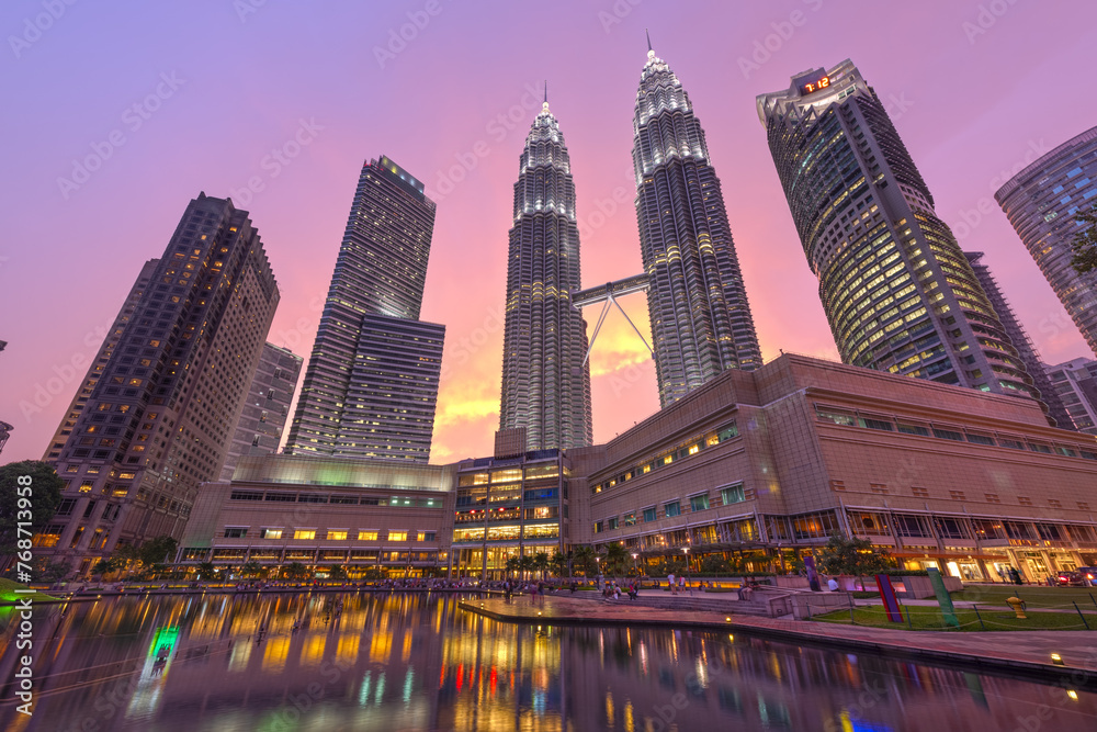 Obraz premium Kuala Lumpur, Malaysia Financial District