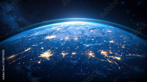 Earth Majestic Globe Seen from Space