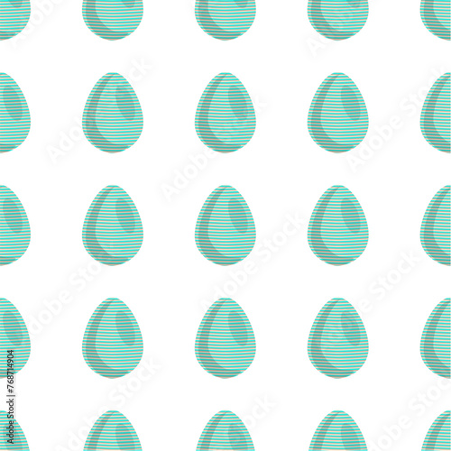 Illustration on theme seamless celebration holiday Easter with hunt colorful bright eggs