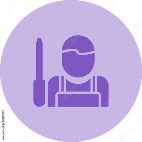 Handyman Vector Icon photo