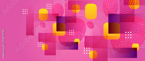 Pink orange and purple violet vector abstract gradient geometrical shape modern banner. For website, banners, brochure, posters, flyer, card, and cover