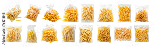 3D Rendering Pack of a Pasta or Marconi in a Plastic Packet on Transparent Background - Ai Generated