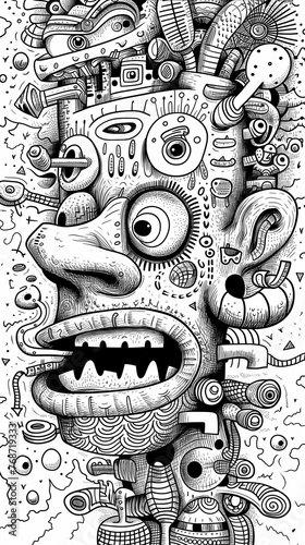 A doodling-style screensaver