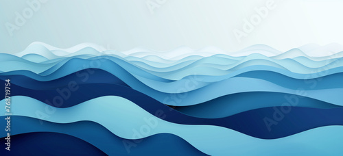 Symbolic abstract concept background for ocean, sea, waves, marine, or oceanography.