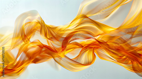 Fluid Elegance: Abstract Waves in Golden Hues, A Celebration of Motion and Color